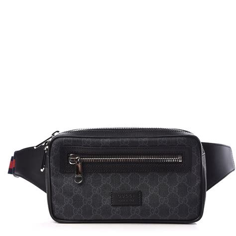 gucci gg supreme appliquéd belt bag|black Gucci imprime belt.